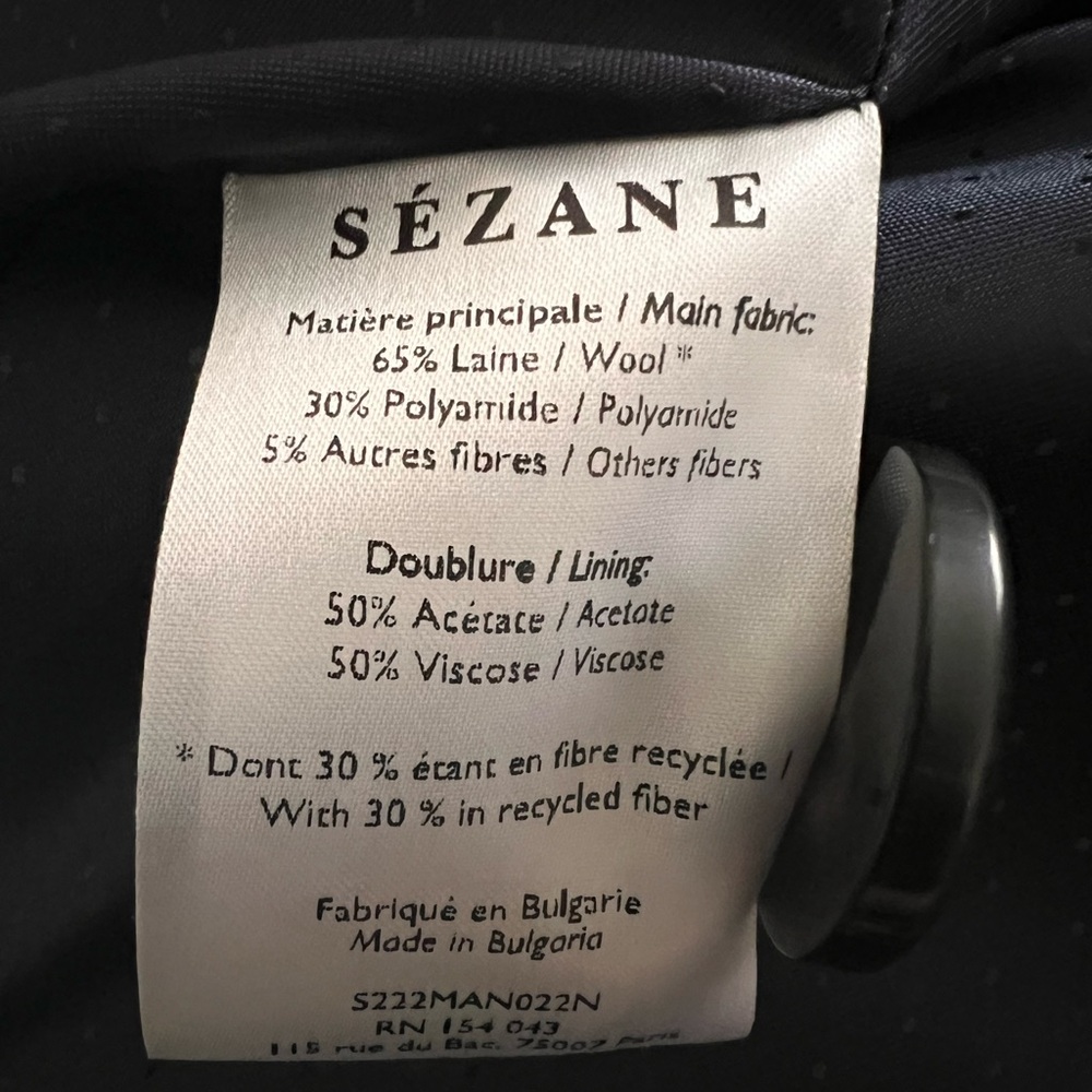 Sezane Houndstooth Wrap Coat View 5